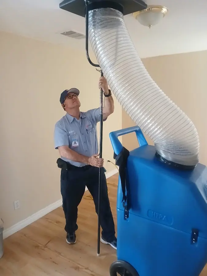 HVAC Installation technician using HEPA equipment in Garden Acres